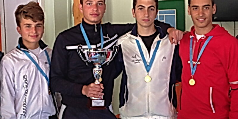 Tennis da sinistra Garofano Dilengite Ceniccola e Saccone Tennis da sinistra Garofano Dilengite Ceniccola e Saccone