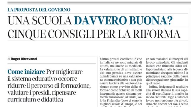 Una Scuola davvero Buona