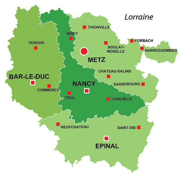Lorraine-map Lorraine map