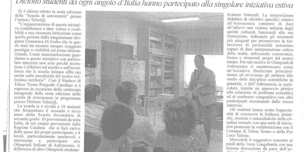 SCUOLA ASTRONOMIA SANNIO
